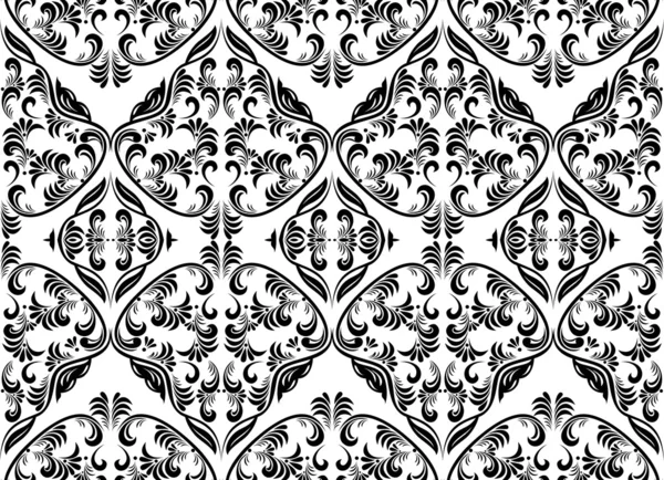 Bold black and white arabesque pattern design — Stock Vector ...