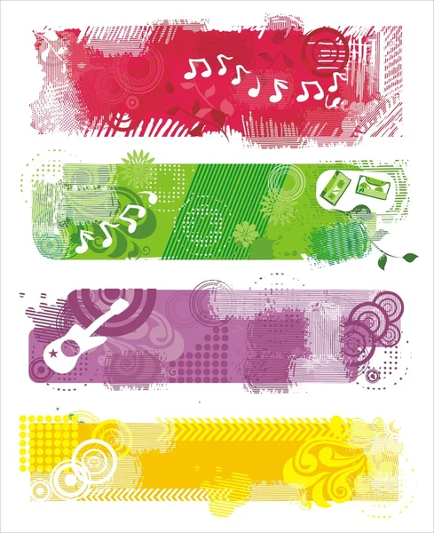 Grungy banners — Stock Vector
