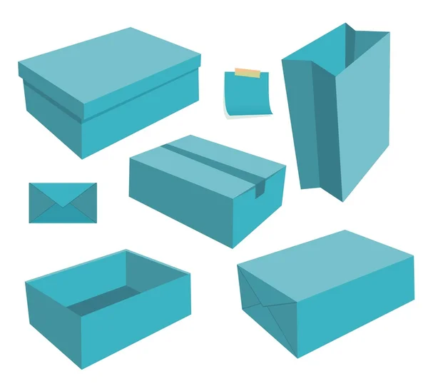 Бумажные коробки — стоковый вектор
