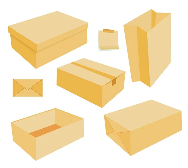 Papierowe pudełka — Wektor stockowy