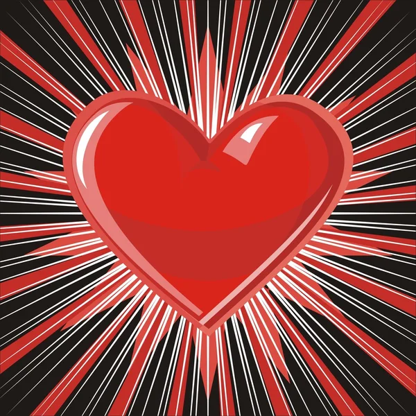 Χαριτωμένο catroon φόντο με καρδιά — Διανυσματικό Αρχείο