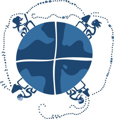 Global connection clipart