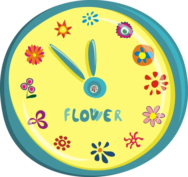 Relógio de flor romântica — Vetor de Stock