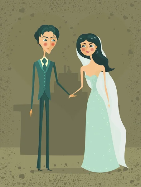 Солодкий весілля пара — стоковий вектор