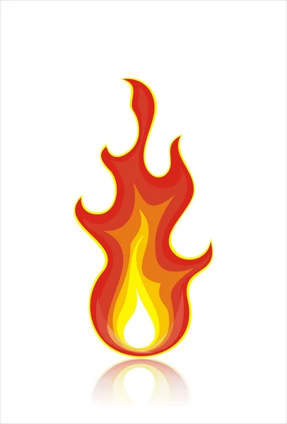 Λαμπερό φωτιά εικονίδιο — Διανυσματικό Αρχείο
