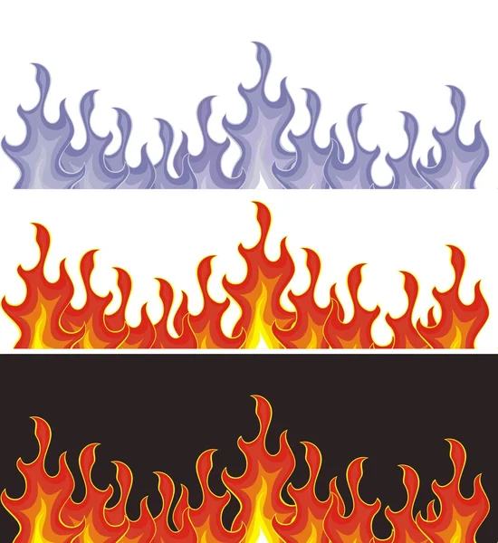 Fire banners — Stock Vector