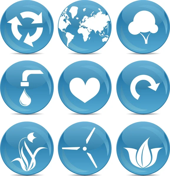 Синий шар для окружающей среды — стоковый вектор