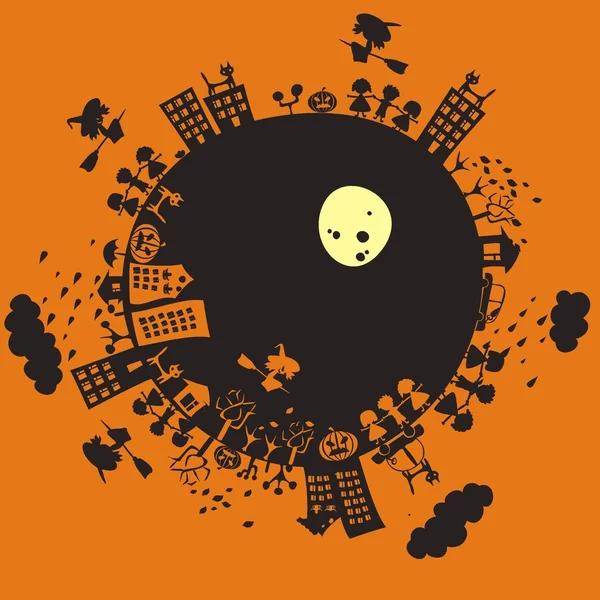 Une planète d'Halloween - 2 — Image vectorielle