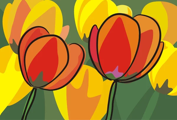 Tulpen — Stockvector