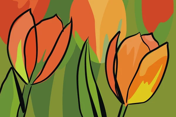 Тюльпани — стоковий вектор