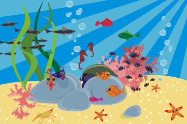 Underwater background clipart