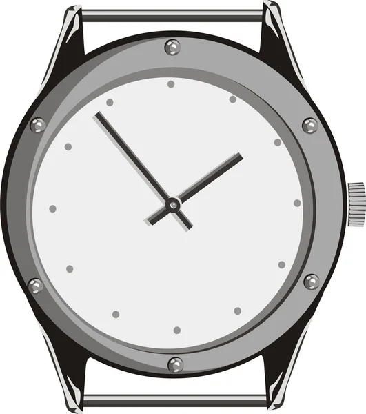 Horloge isolée sur blanc — Image vectorielle
