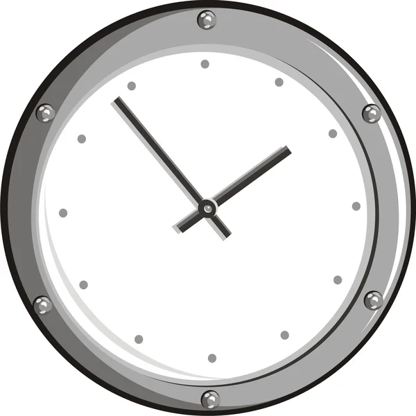 Reloj aislado en blanco — Vector de stock