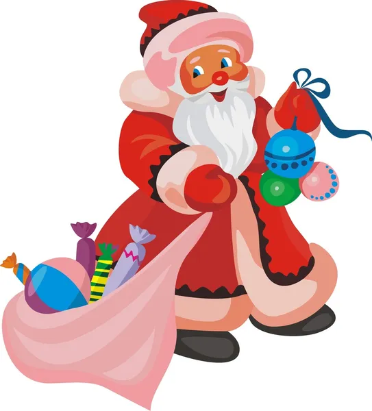Santa Claus isolated on white — Stock Vector