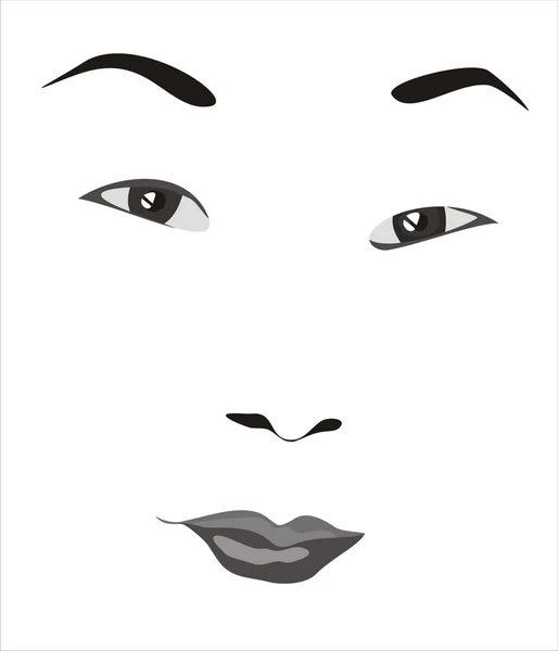 Asyalı kız portresi — Stok Vektör