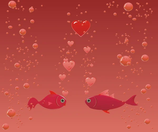 사랑에 물고기 — 스톡 사진