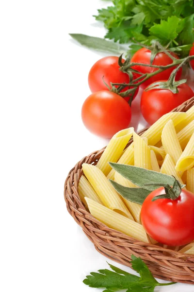 Pasta and vegetables. — Stock Photo, Image