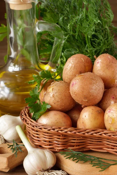 Baby aardappelen. — Stockfoto