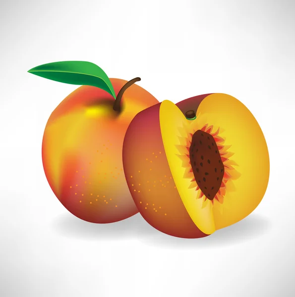 Персики — стоковий вектор