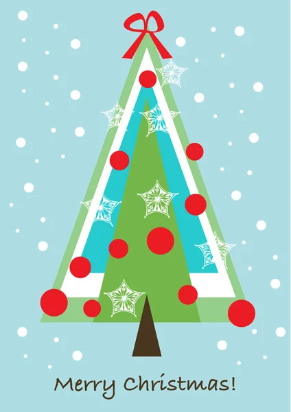Karácsonyfa kártya — Stock Vector