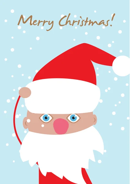 Carte de Noël avec le père Noël mignon — Image vectorielle