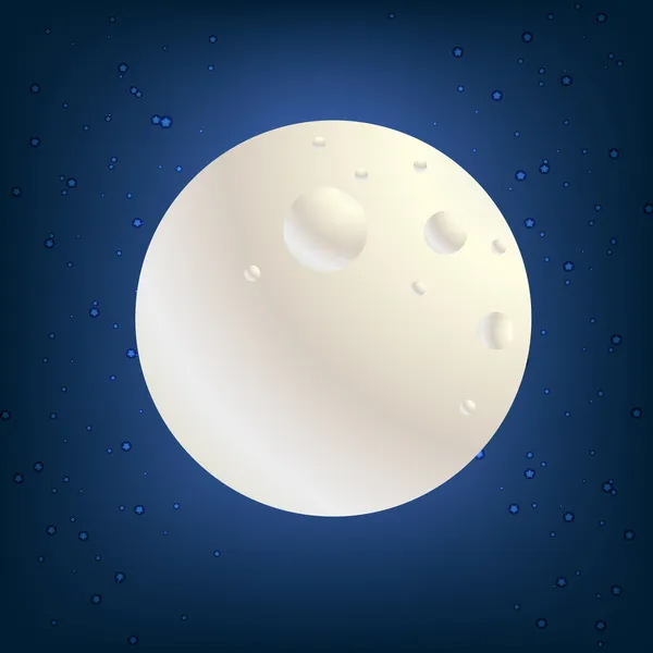 Pleine lune et ciel — Image vectorielle