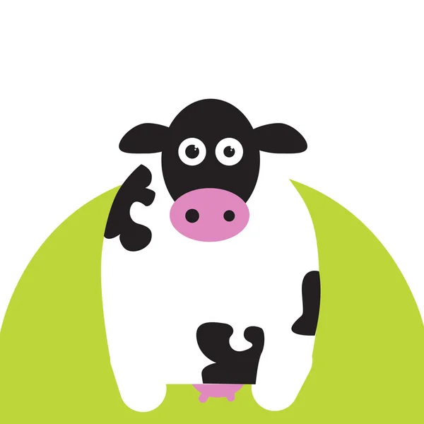 Stock vector cow on grass