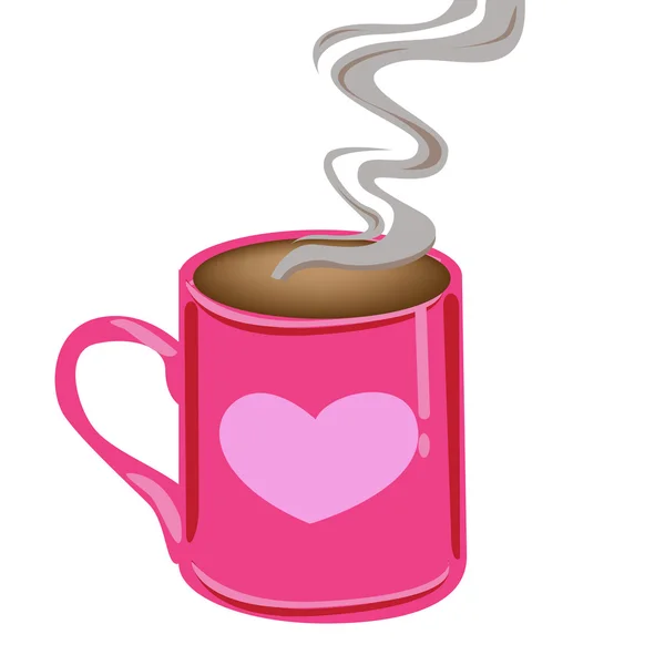 Coffee mug with hot coffee — Stock Vector