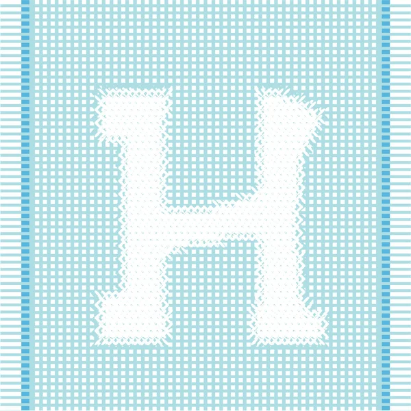字母 h 会标上传统织物 — 图库矢量图片