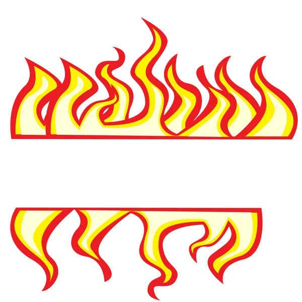 Flammes bordures — Image vectorielle