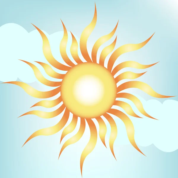 Solen på klar himmel — Stock vektor