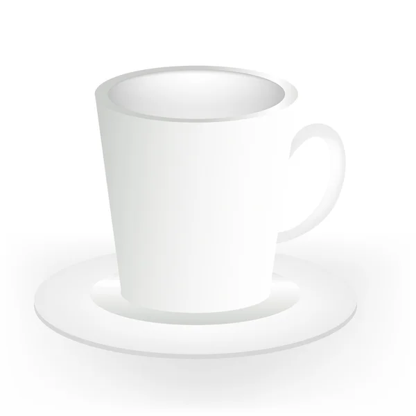 Mug cup on plate — Stock Vector