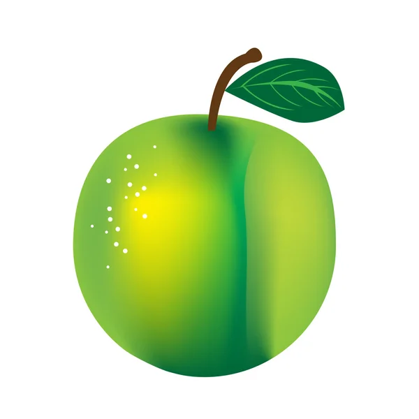 Yeşil elma — Stok Vektör