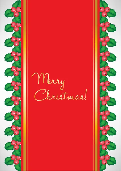ヤドリギとエレガントなクリスマス カード — ストックベクタ