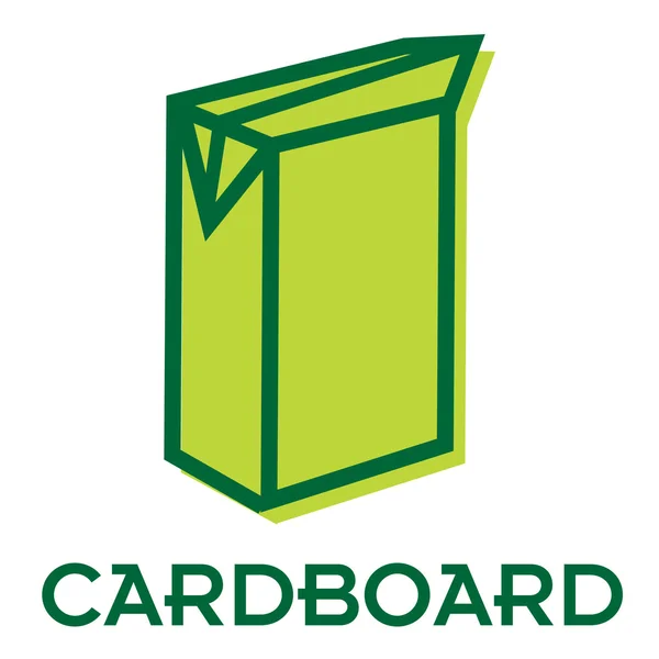 Cartel de reciclaje de cartón — Vector de stock