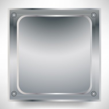 square metallic sign clipart