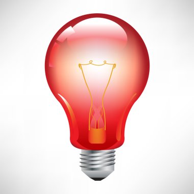 red light bulb clipart