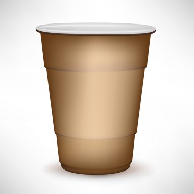 disposable simple coffee container clipart