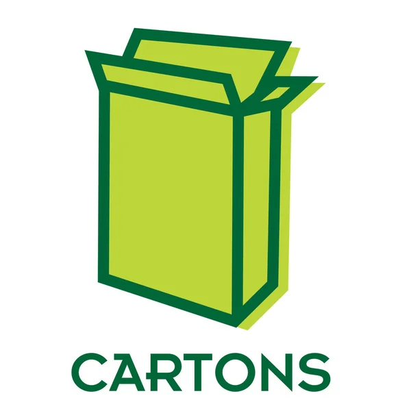 Cartons recyclent signe — Image vectorielle
