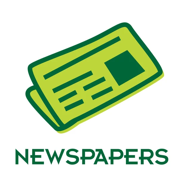 Σύμβολο ανακύκλωσης εφημερίδων — Διανυσματικό Αρχείο