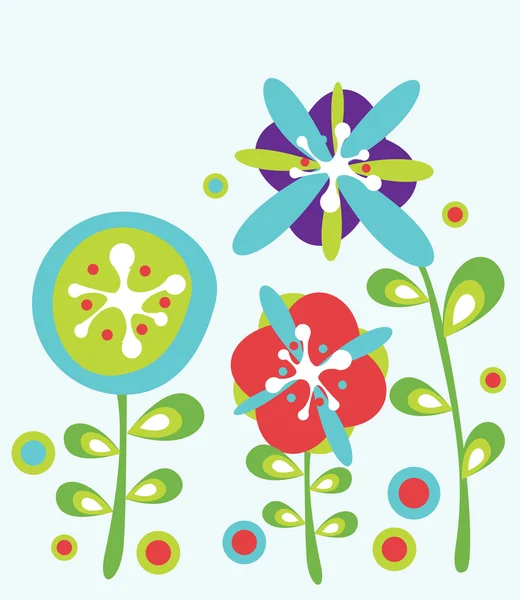 Decorative flowers background — Stock Vector