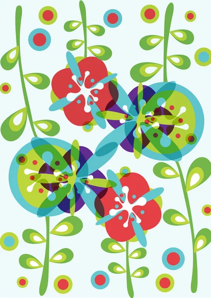 Декоративні квіти фоновий візерунок — стоковий вектор