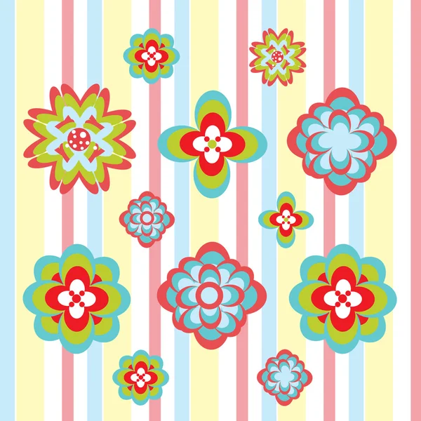 Patrón de flores decorativas — Archivo Imágenes Vectoriales