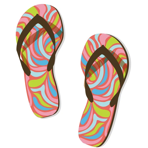 Colorful flip flops — Stock Vector