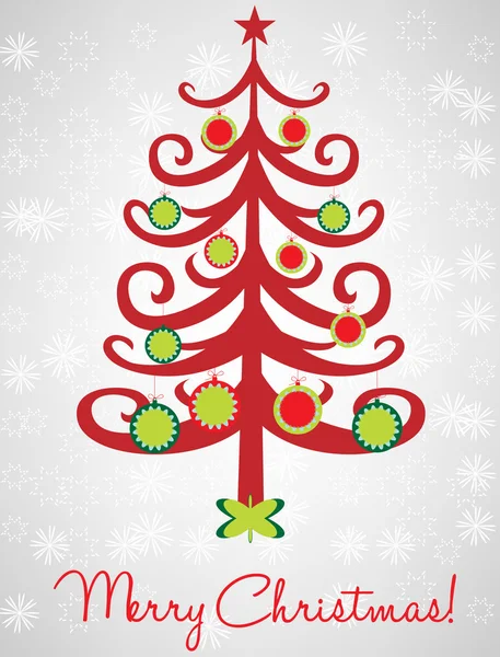 Karácsonyfa kártya — Stock Vector