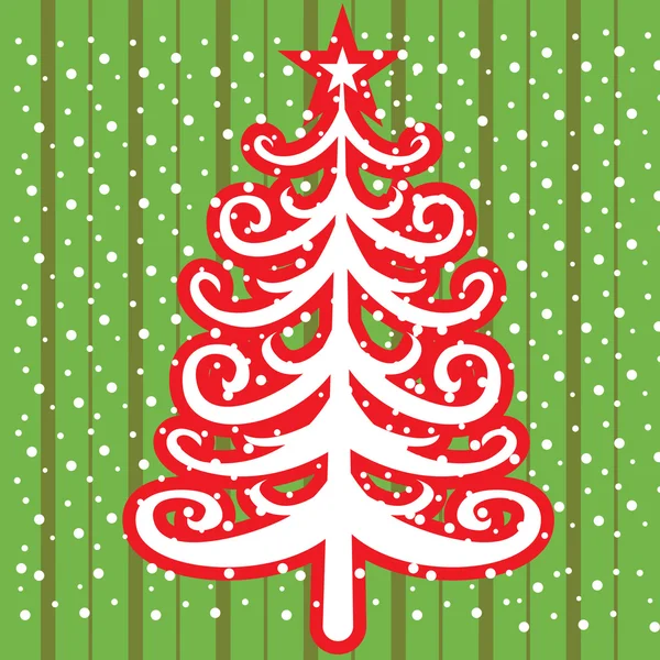 Abstraktní pozadí vánoční strom — Stockový vektor