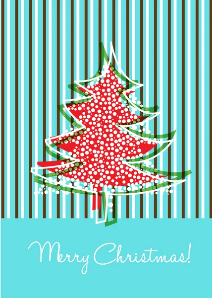 圣诞树装饰卡 — 图库矢量图片