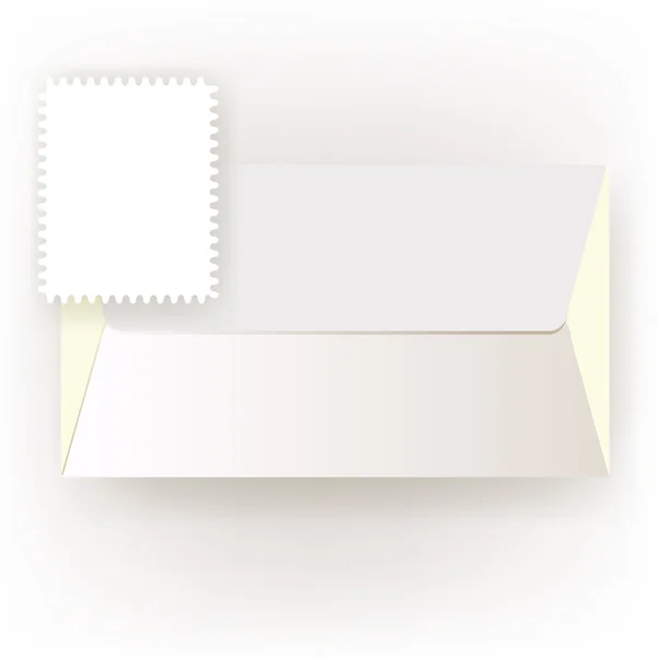 Briefmarke und Umschlag — Stockvektor