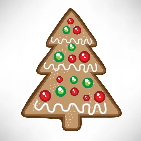 Christmas tree cookie — Stock Vector