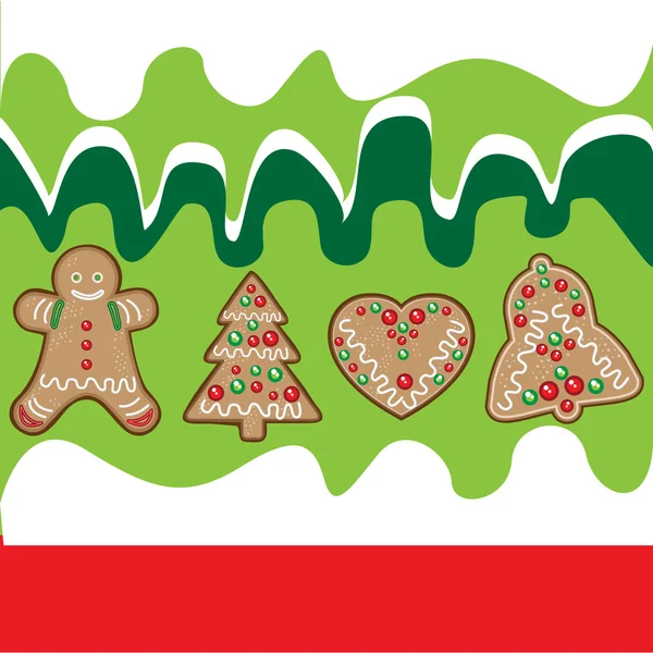 Christmas cookies background — Stock Vector